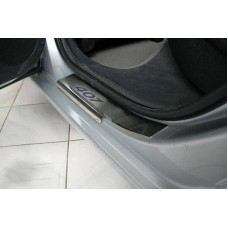 Накладки на пороги AluFrost до Peugeot 407 5D 2004+