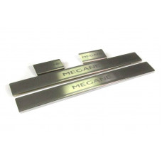 Накладки на пороги AluFrost до Renault Megane II 2002- 2009